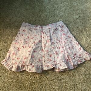 Forever 21 Pink Floral Mini Skirt